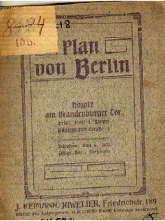 Plan von Berlin. План Берлина