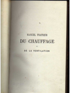 Manuel Pratique du Chauffage et de la Ventilation. Практическое руководство по отоплению и вентиляции