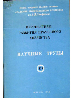 Перспективы развития прачечного хозяйства