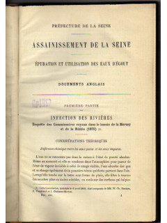 Assainissement de la Seine : Epuration et utilisation des eaux d egout. Ассенизация Сены: очистка и использование сточных вод