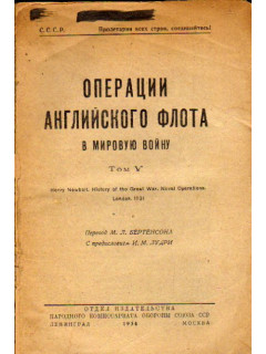 Операции английского флота в мировую войну. Т. 5